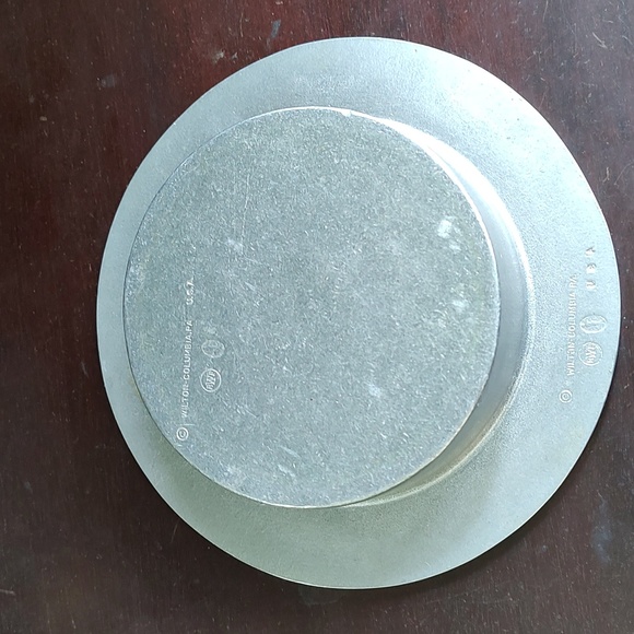 Pewter Wine Bottle Dish/Coaster Table Setting Wilton Columbia USA - Picture 7 of 9